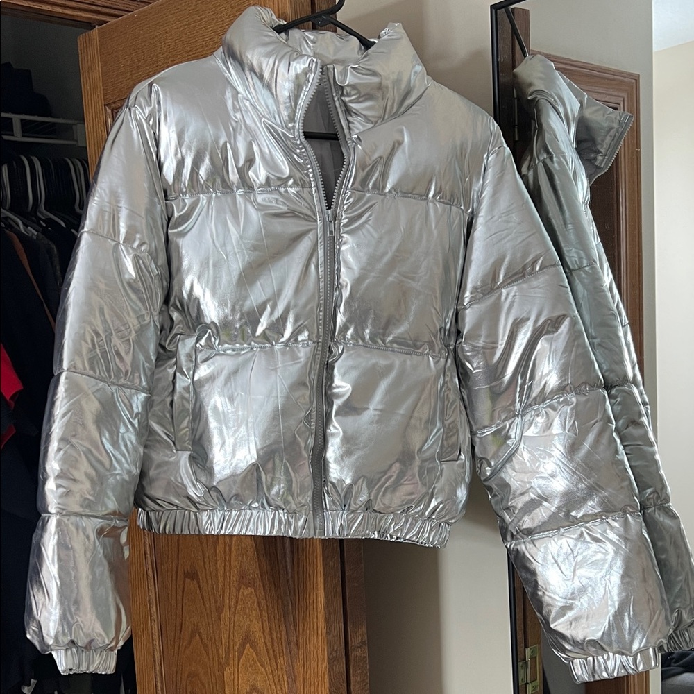 Silver Women's Puffer Jacket